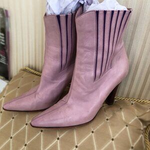 Vintage AUTHENTIC,Unique,Christian Louboutin Leather Booties/Boots, sz 39/8-8.5